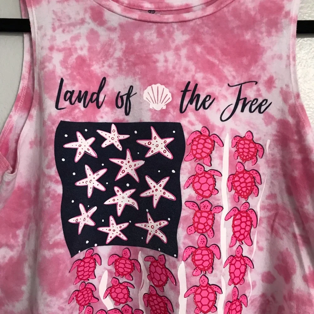 Simply Southern Turtle American Flag Tank - Picture 2 of 7